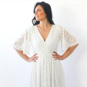 Super comfortable BOHO Wedding Dress (SIZE 14)